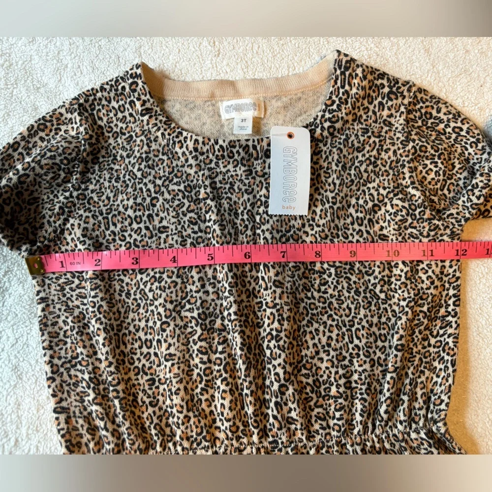 Gymboree NWT Tan and Black Animal Print Long Sleeve Dress, Sz 3T - Picture 6 of 6